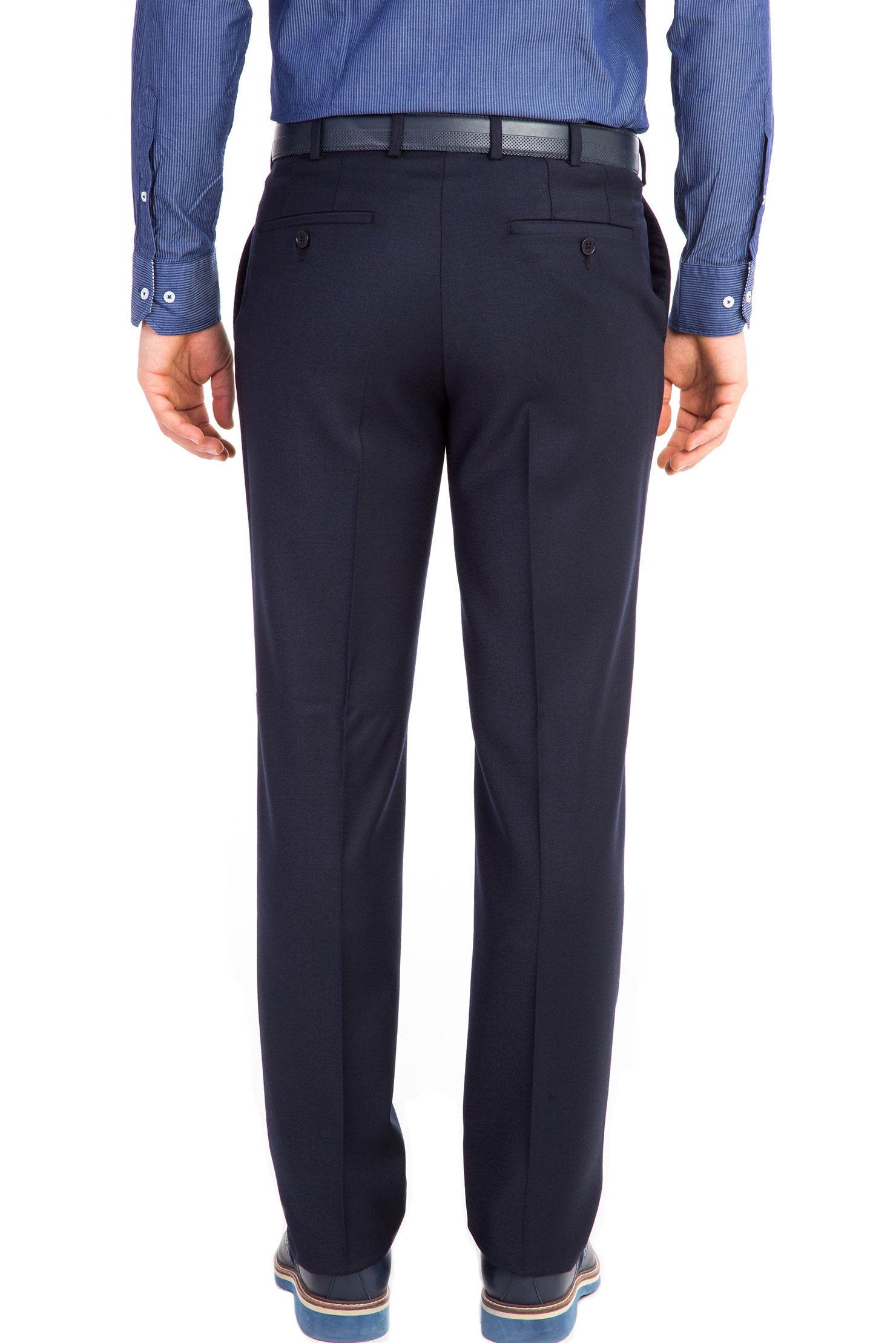 Lacivert 6 Drop Regular Fit Standart Kesim Flanel Kuma? Pantolon-Abdullah Ki??l?