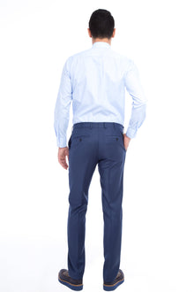 Mavi Flanel Kumaş Pantolon