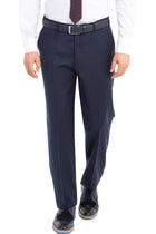 Koyu Mavi Yünlü Klasik Flanel Kumaş Pantolon