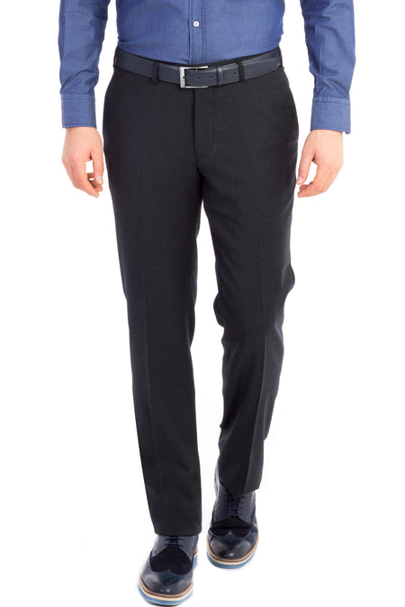 Antrasit Yünlü Klasik Flanel Kumaş Pantolon