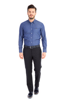 Antrasit 4 Drop Relaxed Fit Rahat Kesim Yünlü Klasik Flanel Kuma? Pantolon-Abdullah Ki??l?