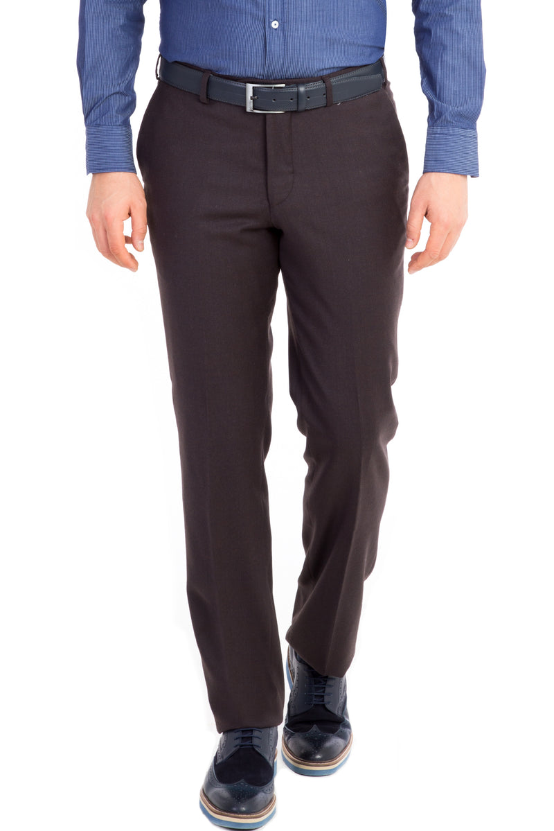 Koyu Kahve Flanel Kumaş Pantolon