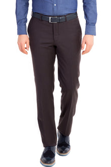 Koyu Kahve 6 Drop Regular Fit Standart Kesim Klasik Kuma? Pantolon-Abdullah Ki??l?