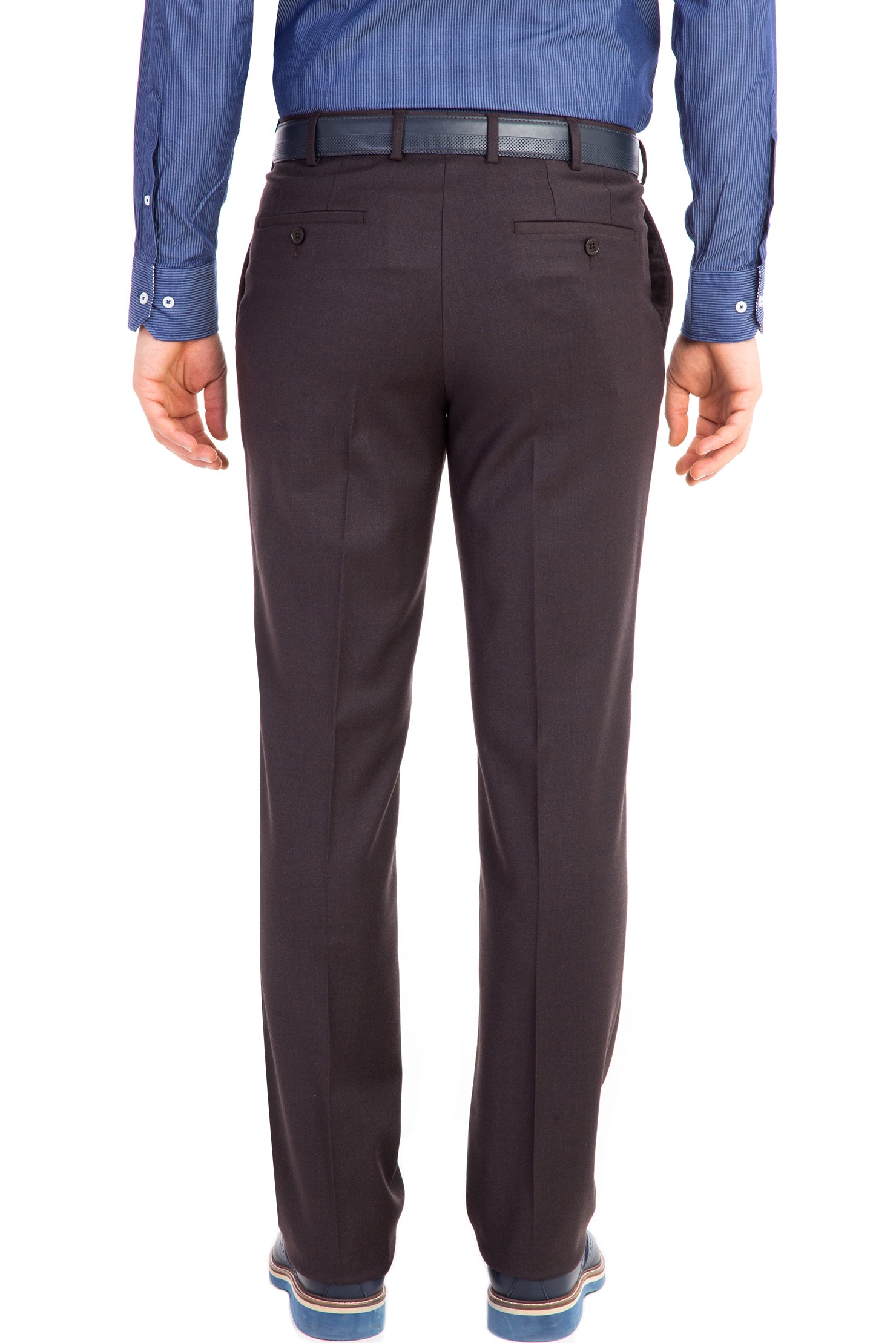 Koyu Kahve 6 Drop Regular Fit Standart Kesim Klasik Kuma? Pantolon-Abdullah Ki??l?