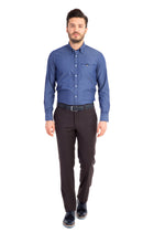Koyu Kahve 6 Drop Regular Fit Standart Kesim Klasik Kuma? Pantolon-Abdullah Ki??l?