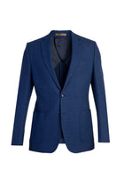 Mavi İtalyan Yünlü Desenli Ceket