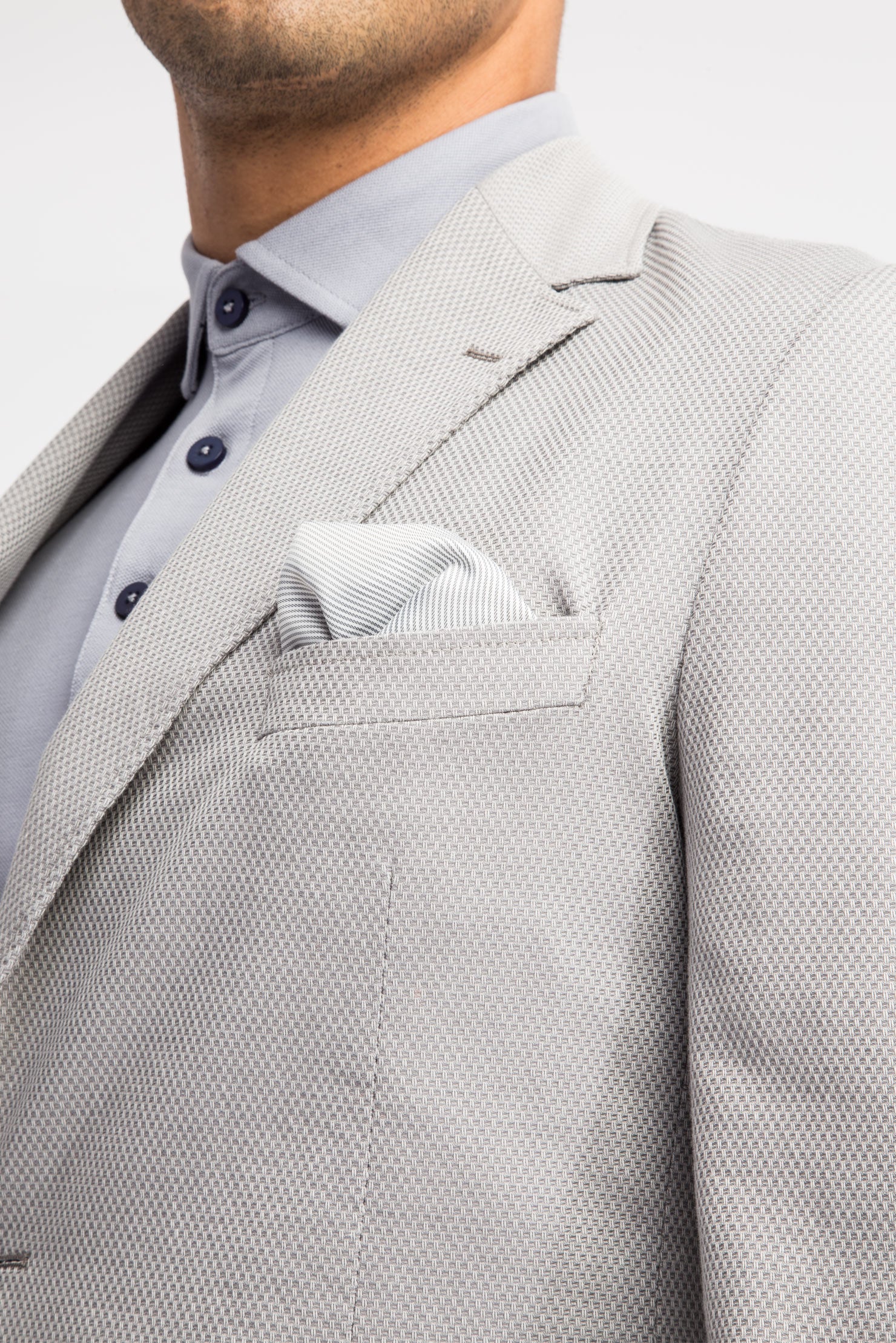 Bej 7 Drop Slim Fit Dar Kesim Spor Ceket-Abdullah Ki??l?