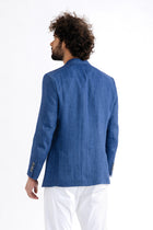 Mavi Relaxed Fit Rahat Kesim İtalyan Ekose Keten Ceket