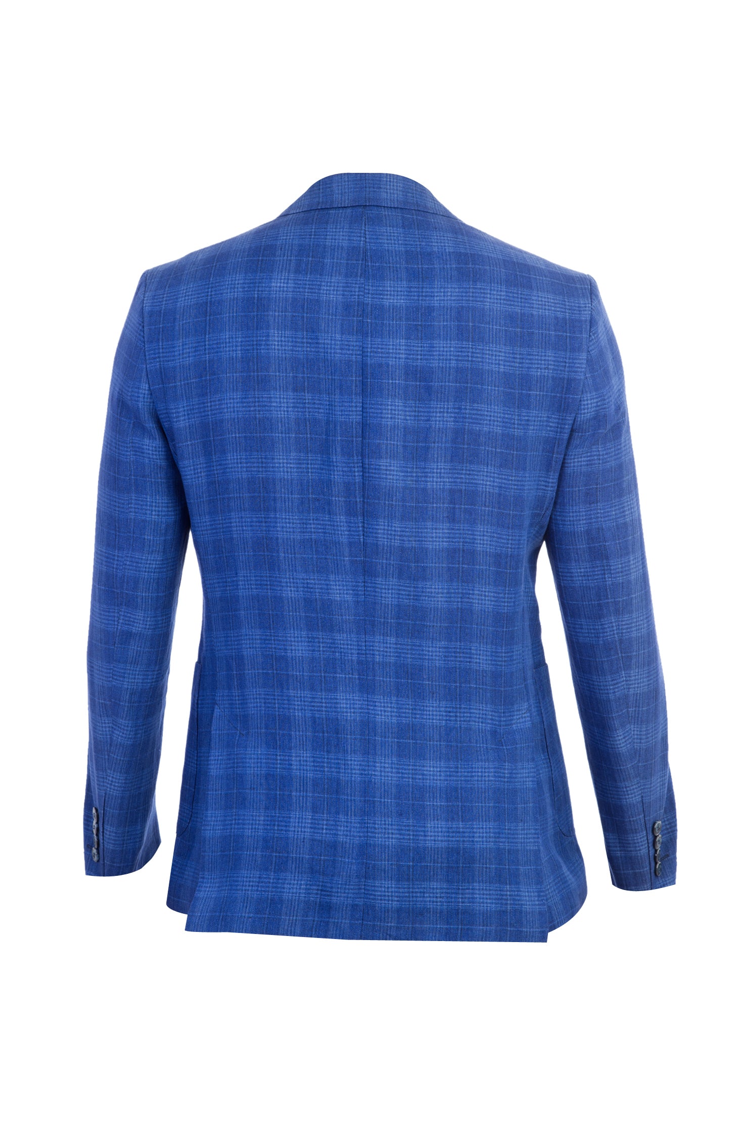 Açık Mavi İtalyan Slim Fit Dar Kesim Keten Ceket