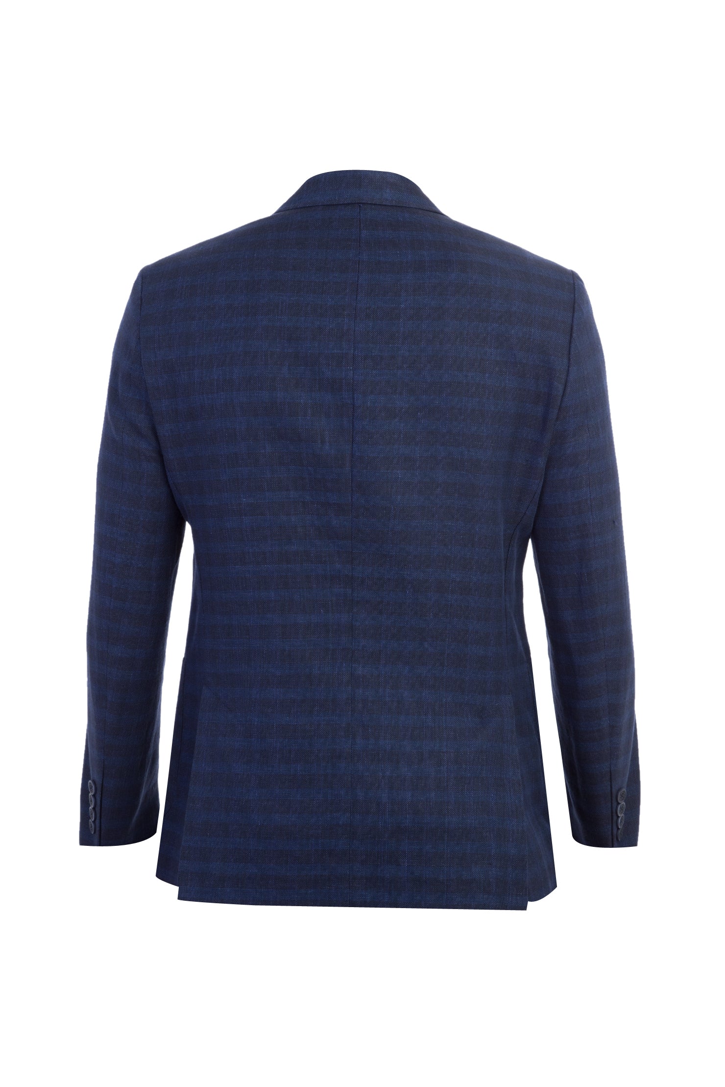Lacivert 7 Drop Slim Fit Dar Kesim ?talyan Kareli Ceket-Abdullah Ki??l?