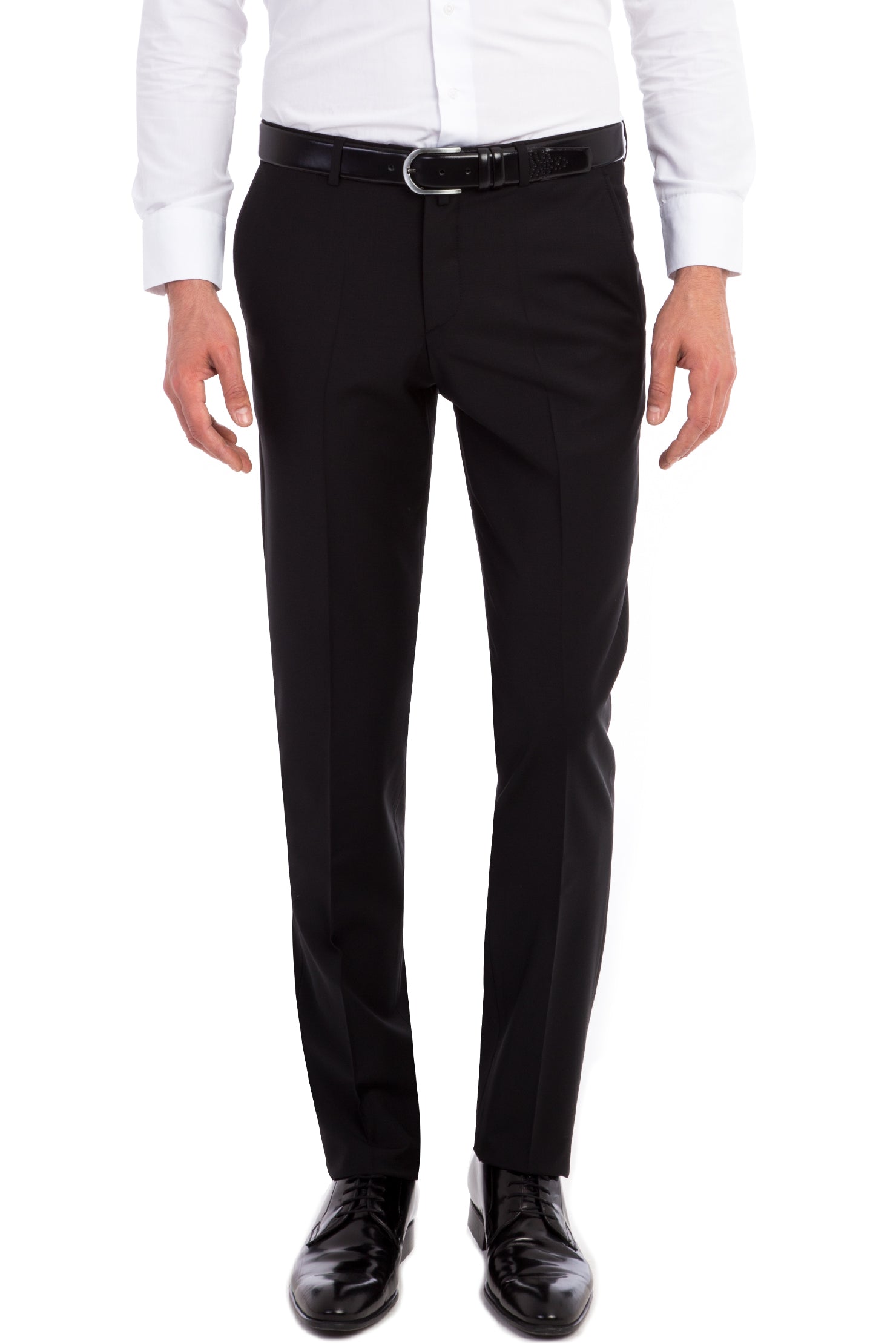 Siyah 6 Drop Regular Fit Standart Kesim Yünlü Klasik Kuma? Pantolon-Abdullah Ki??l?