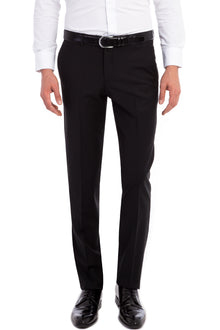 Siyah Yünlü Klasik Kumaş Pantolon