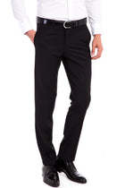 Siyah 6 Drop Regular Fit Standart Kesim Yünlü Klasik Kuma? Pantolon-Abdullah Ki??l?