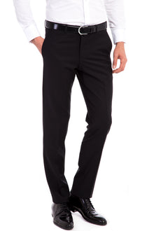 Siyah 6 Drop Regular Fit Standart Kesim Yünlü Klasik Kuma? Pantolon-Abdullah Ki??l?