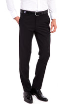 Siyah Yünlü Klasik Kumaş Pantolon