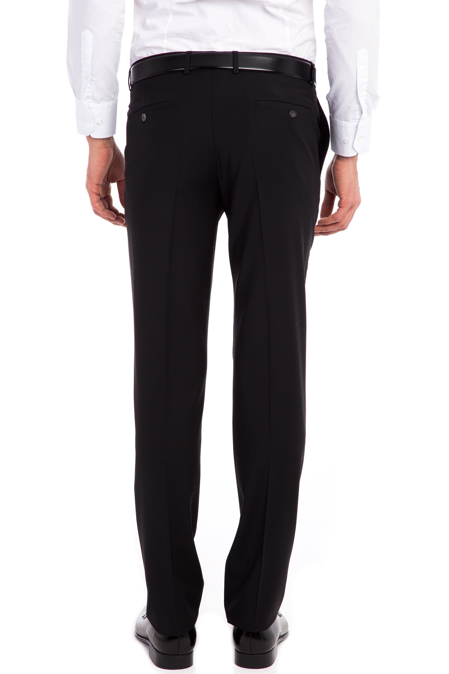 Siyah Yünlü Klasik Kumaş Pantolon