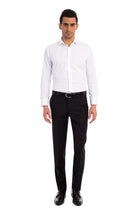 Siyah 6 Drop Regular Fit Standart Kesim Yünlü Klasik Kuma? Pantolon-Abdullah Ki??l?