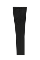 Siyah 4 Drop Relaxed Fit Rahat Kesim Yünlü Klasik Kuma? Pantolon-Abdullah Ki??l?