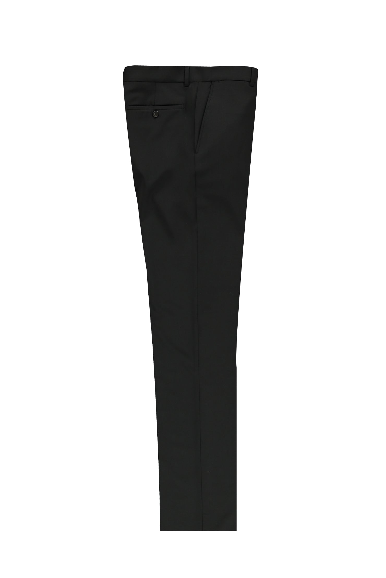 Siyah 4 Drop Relaxed Fit Rahat Kesim Yünlü Klasik Kuma? Pantolon-Abdullah Ki??l?