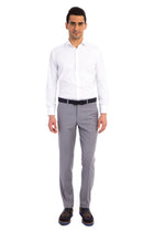 Açık Gri Yünlü Klasik Kumaş Pantolon