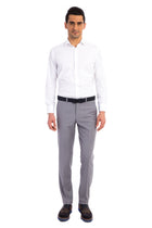 Aç?k Gri 4 Drop Relaxed Fit Rahat Kesim Klasik Kuma? Pantolon-Abdullah Ki??l?