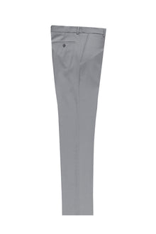 Açık Gri Regular Fit Yünlü Klasik Kumaş Pantolon