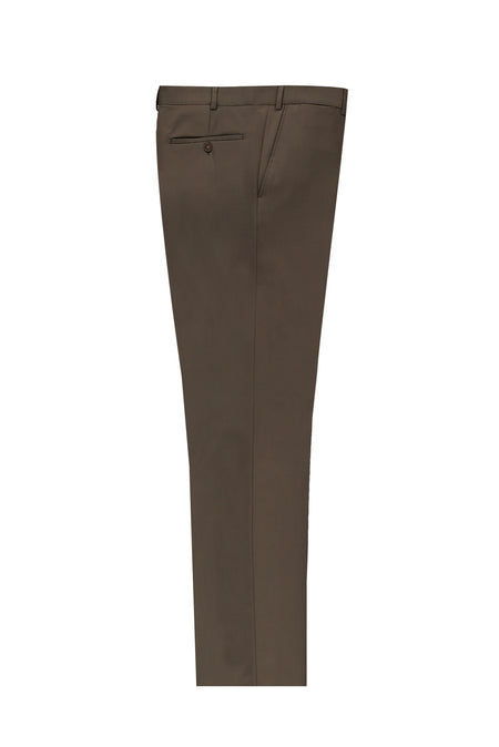 Kahve 6 Drop Regular Fit Standart Kesim Yünlü Klasik Kuma? Pantolon-Abdullah Ki??l?
