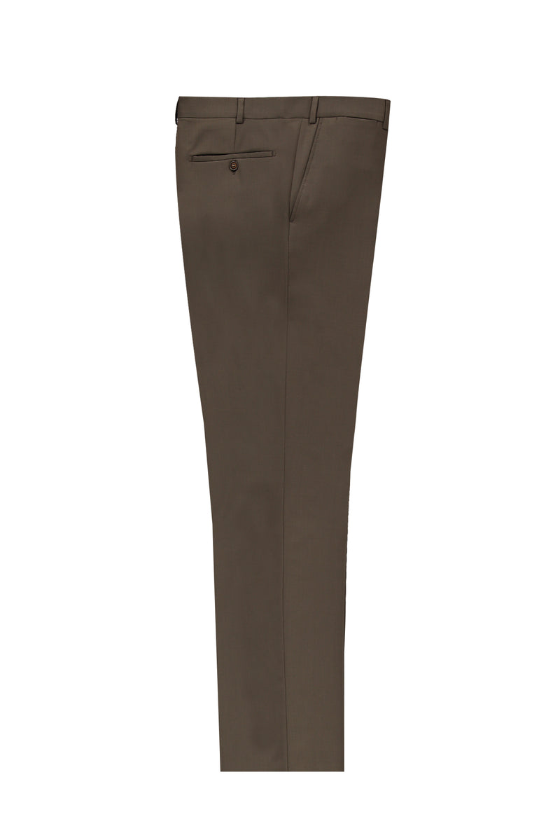 Kahve Yünlü Klasik Kumaş Pantolon