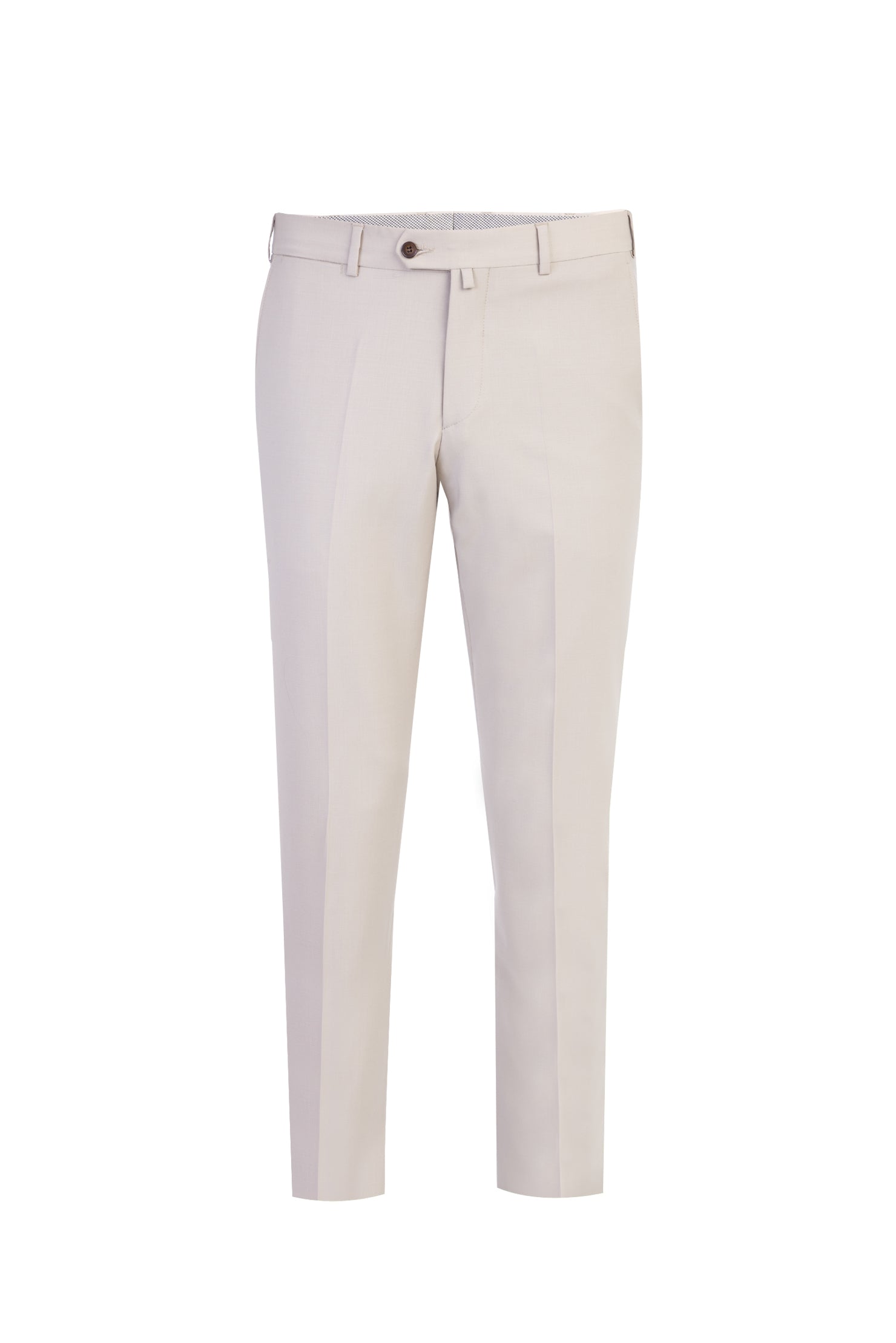 Bej Yünlü Klasik Kumaş Pantolon