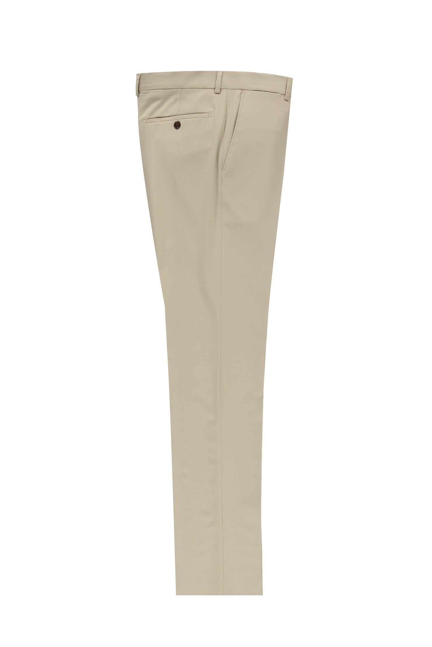 Bej Yünlü Klasik Kumaş Pantolon