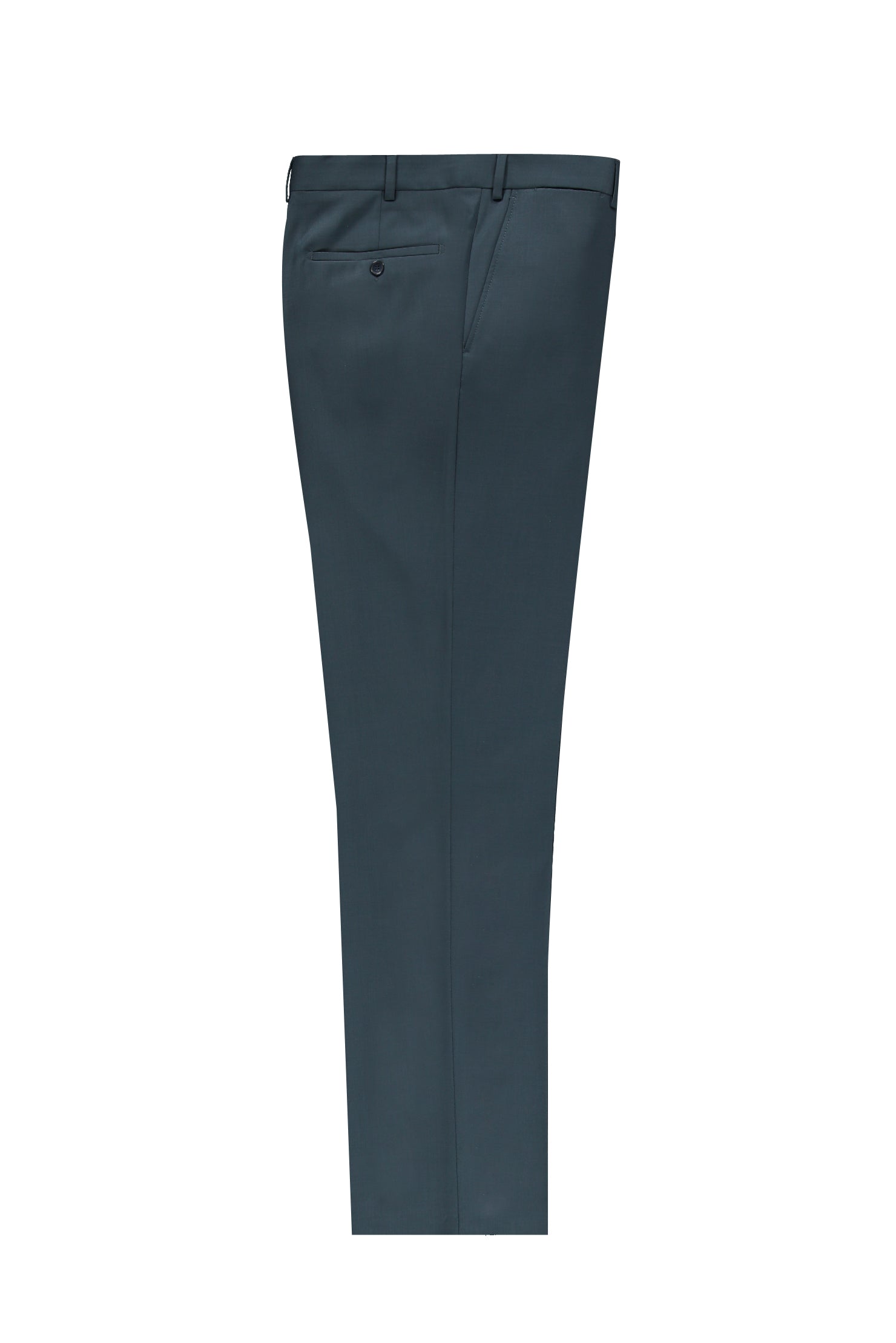 Petrol Klasik Yünlü Kumaş Pantolon