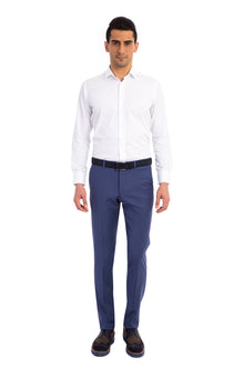 Koyu Mavi 4 Drop Relaxed Fit Rahat Kesim Klasik Kuma? Pantolon-Abdullah Ki??l?