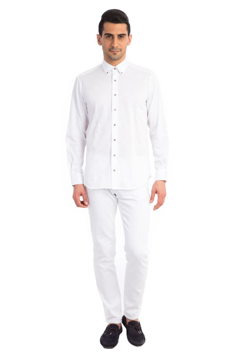 Beyaz A.K Bgt Örme D.Y. Gömlek