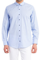 Açık Mavi Ak Wb Ekose Spor Gömlek