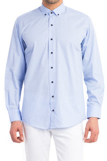 Açık Mavi Ak Wb Ekose Spor Gömlek