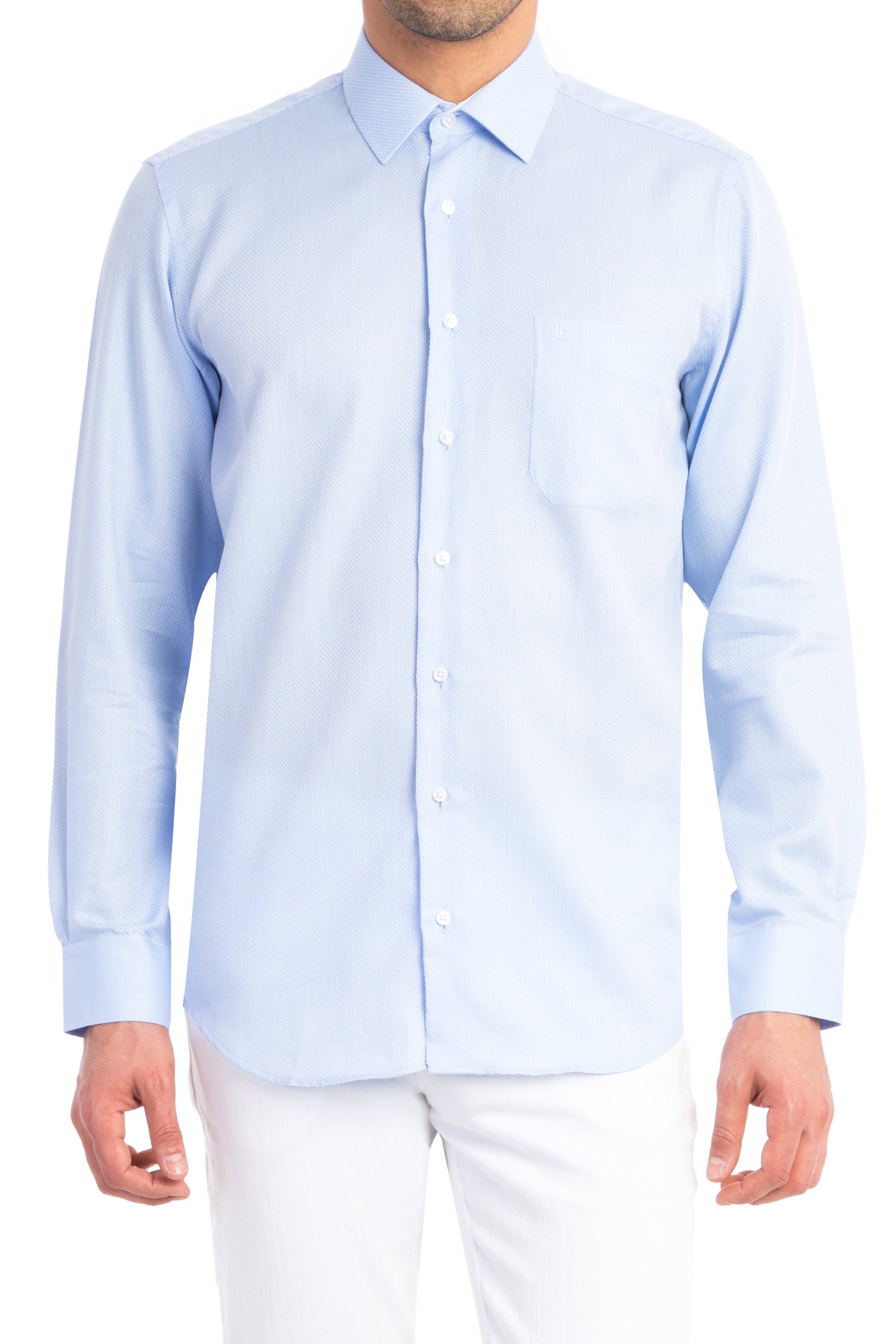 Açık Mavi A.K Kz Klasik Armürlü Göm