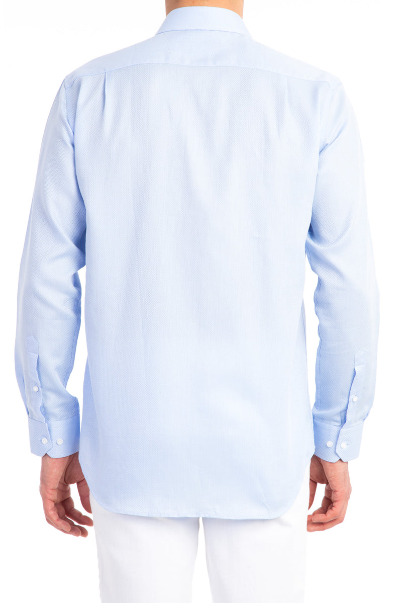 Açık Mavi A.K Kz Klasik Armürlü Göm