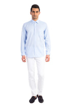 Açık Mavi A.K Kz Klasik Armürlü Göm