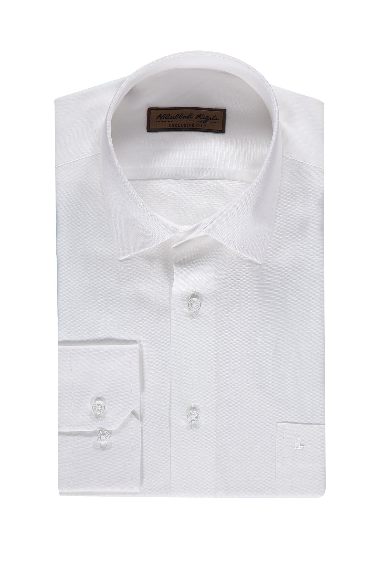 Beyaz Cn Armürlü Klasik Gömlek