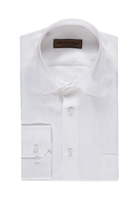 Beyaz Cn Armürlü Klasik Gömlek
