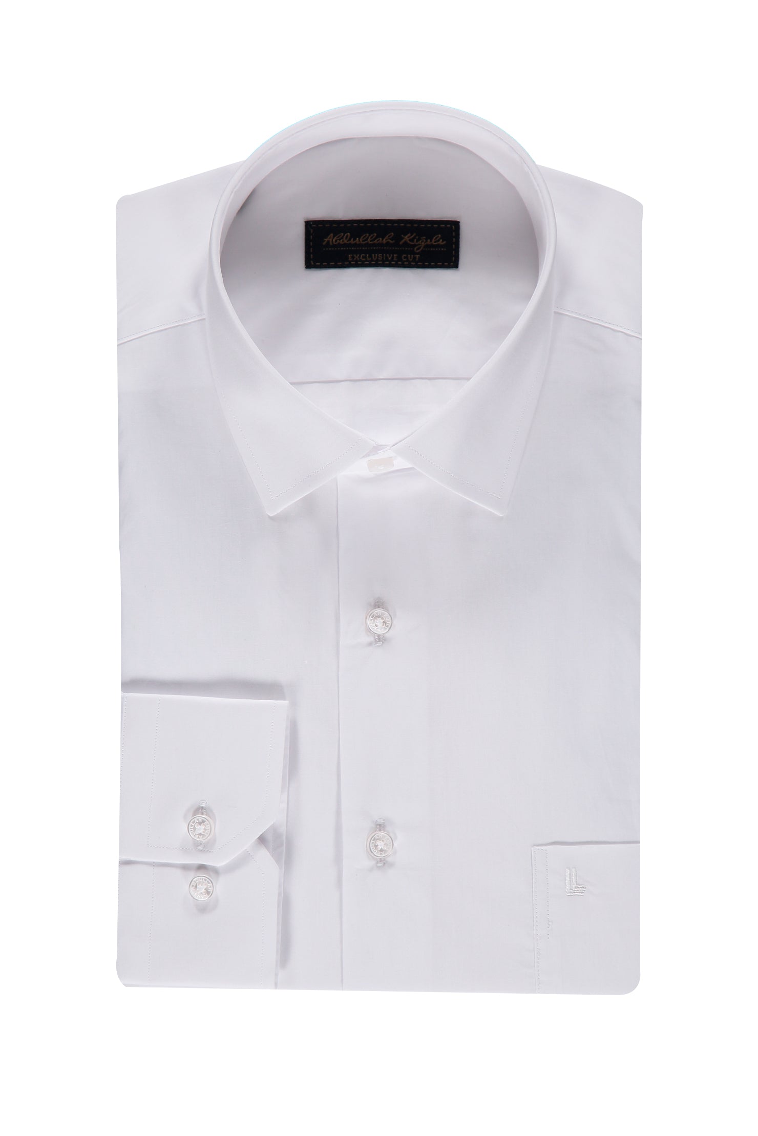 Beyaz Ak Pn Düz Klasik Gömlek