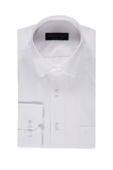 Beyaz Ak Pn Düz Klasik Gömlek