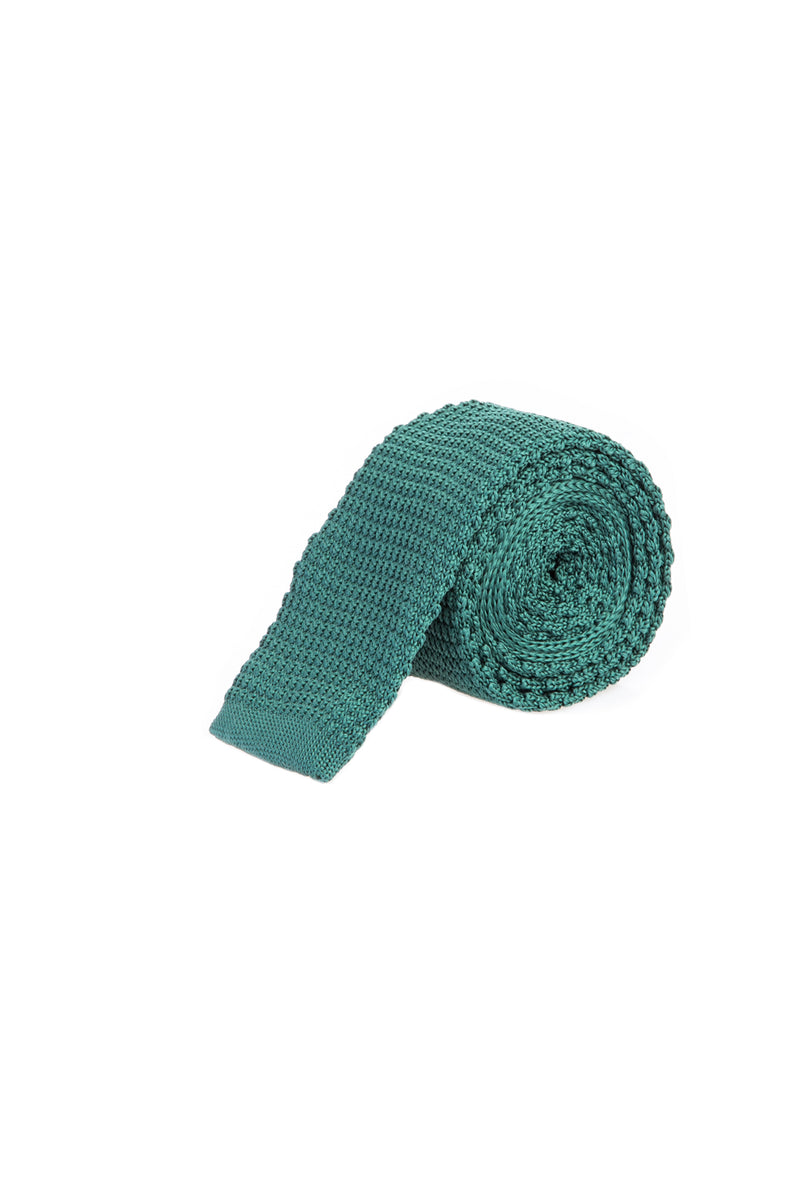 Koyu Yesil Örme Kravat