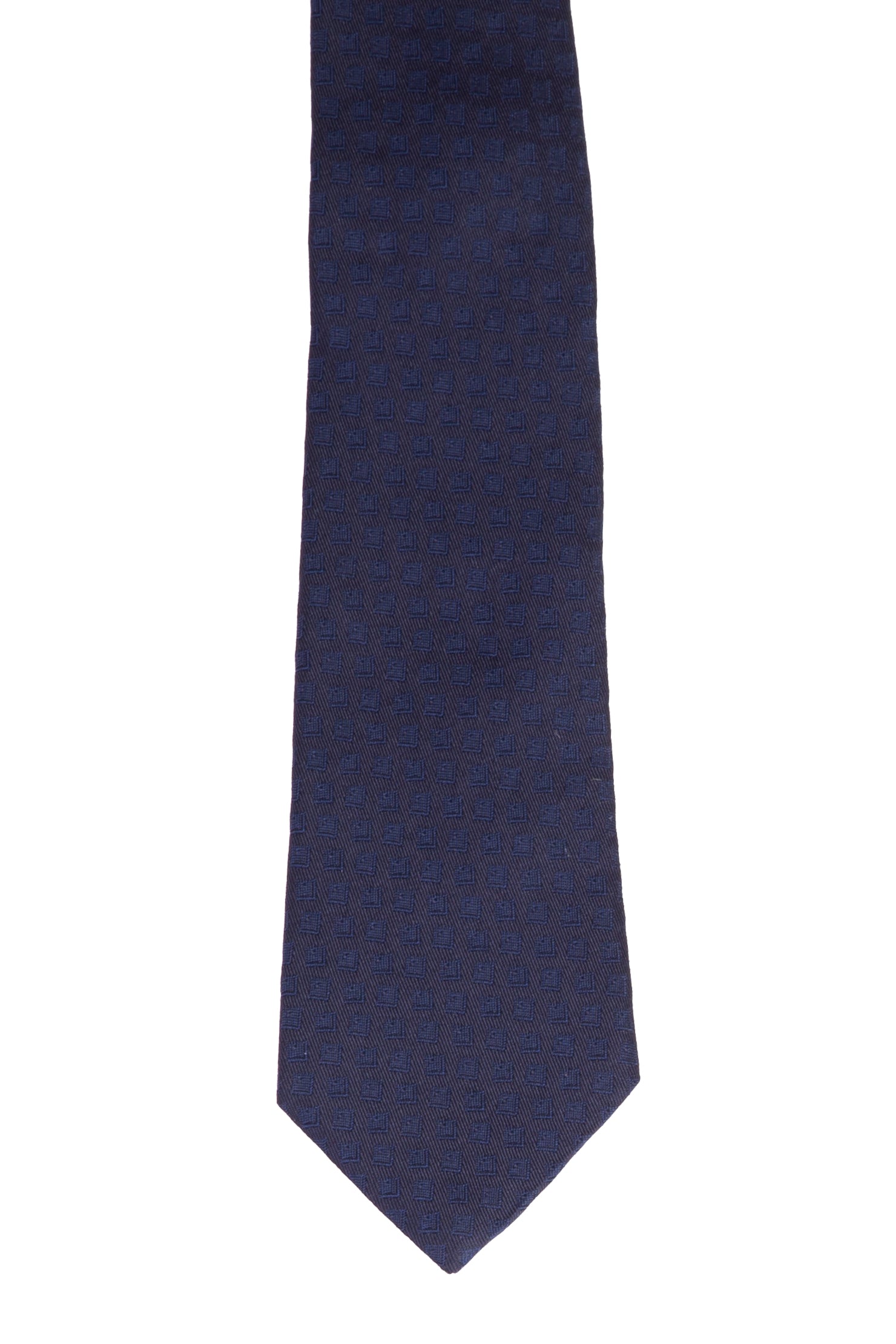 Lacivert İtalyan Desenli Kravat