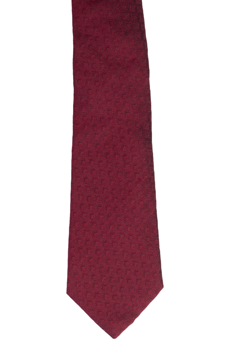 Bordo İtalyan Desenli Kravat