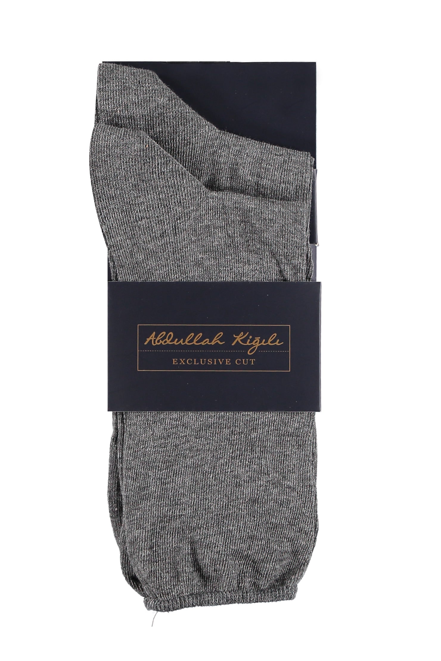 Füme Gri 2'li Düz Çorap Seti