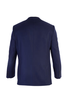 Koyu Mavi İtalyan Kaşmirli Desenli Ceket