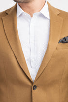 Aç?k Kahve - Camel 6 Drop Regular Fit Standart Kesim Ceket-Abdullah Ki??l?