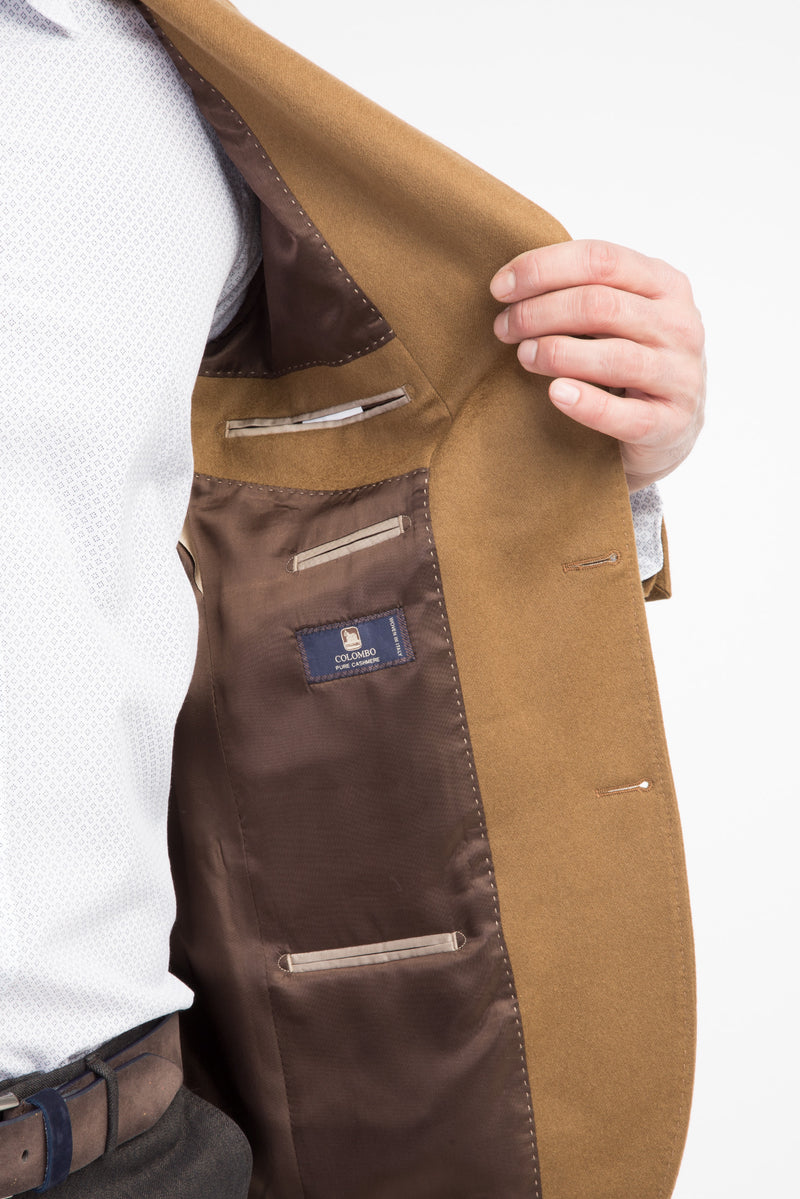 Aç?k Kahve - Camel 6 Drop Regular Fit Standart Kesim Ceket-Abdullah Ki??l?
