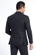 Füme Gri Kaşmir Desenli Ceket